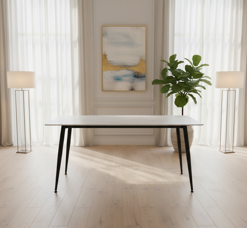 Stockholm 1.6m White Dining Table