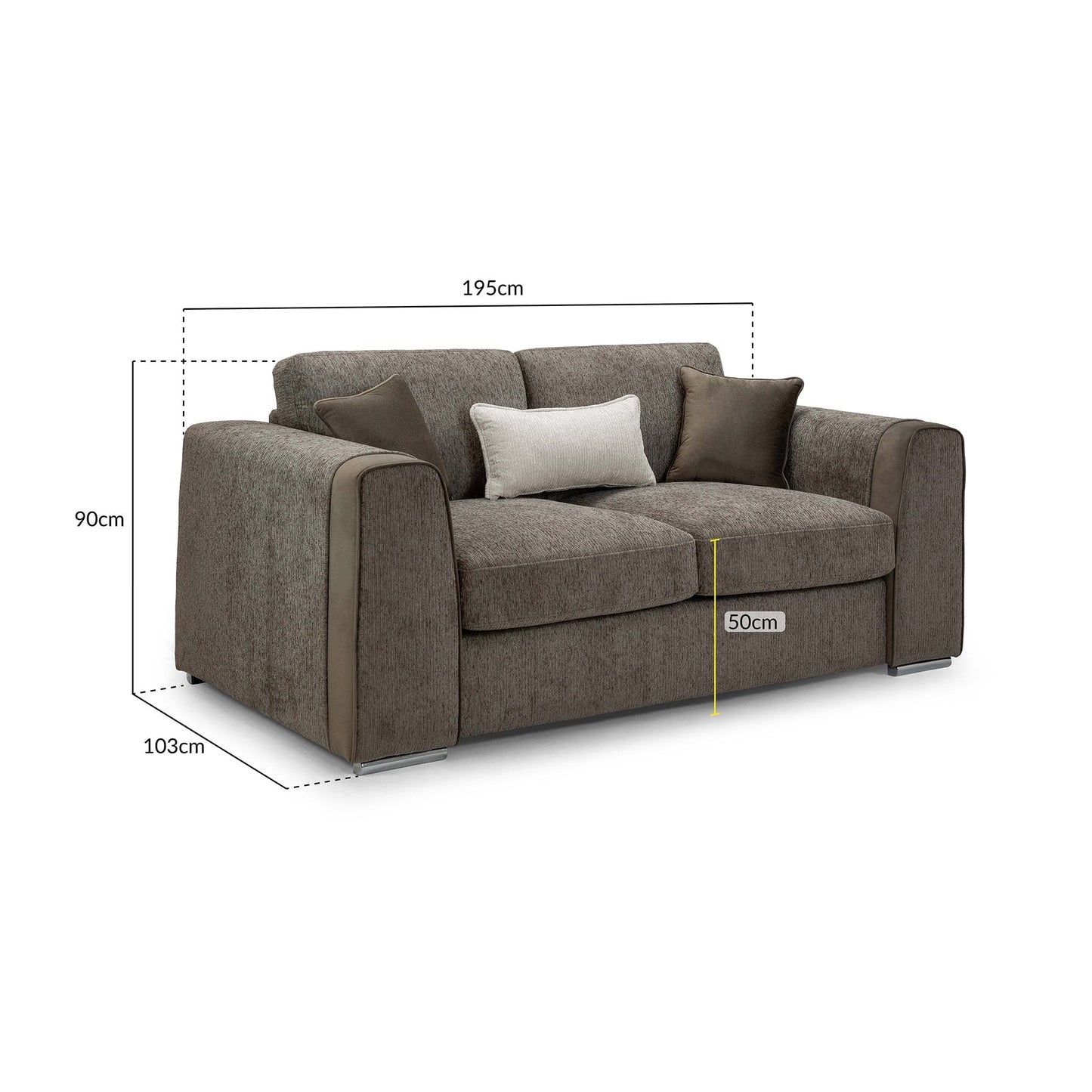 Turin Sofa Mocha 2 Seater