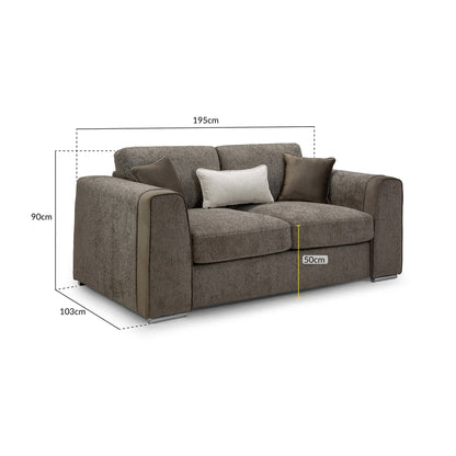 Turin Sofa Mocha 2 Seater