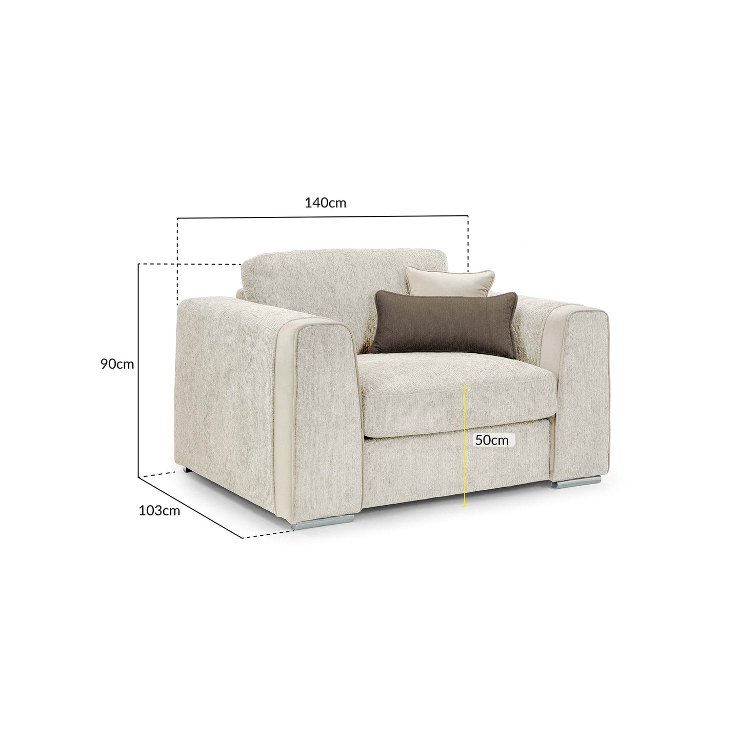 Turin Sofa Beige Armchair