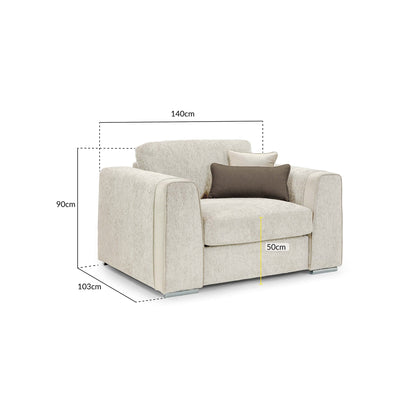 Turin Sofa Beige Armchair
