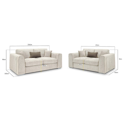 Turin Sofa Beige 3+2 Set