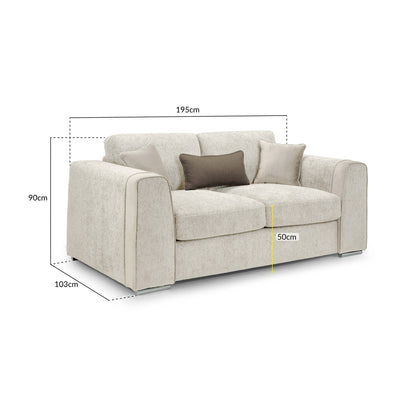 Turin Sofa Beige 2 Seater