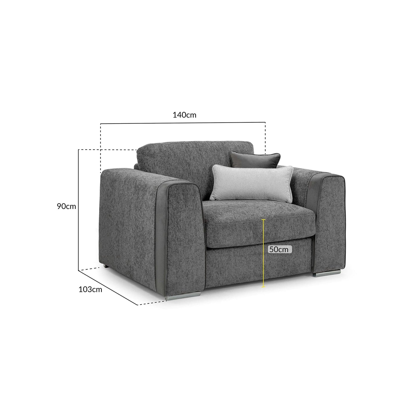 Turin Sofa Grey Armchair