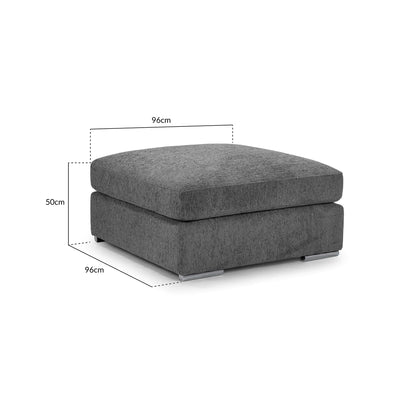Turin Sofa Grey Footstool