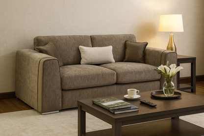 Turin Sofa Mocha 3 Seater