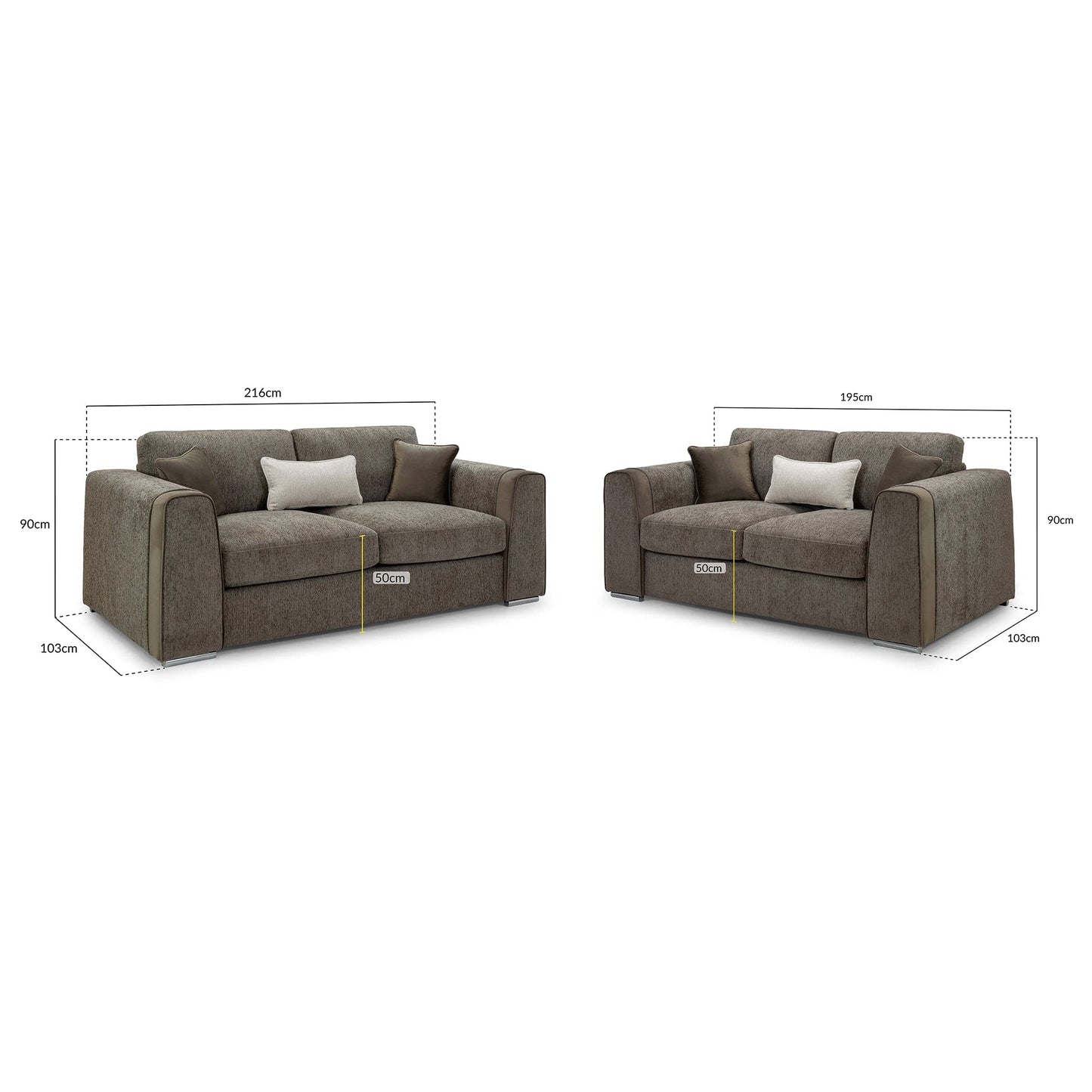 Turin Sofa Mocha 3+2 Set