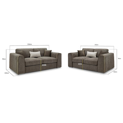 Turin Sofa Mocha 3+2 Set