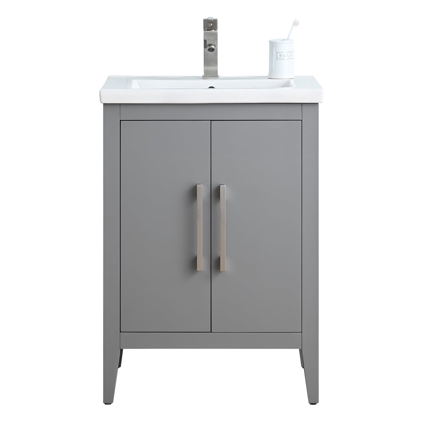 Vanity Art 20 or 24 or 30 Single Sink Bathroom Vanity Cabinet with Ceramic Top