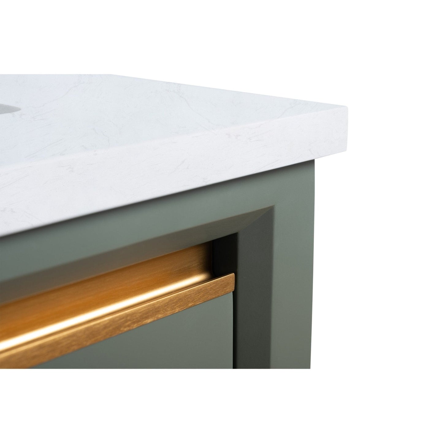 Vanity Art Bathroom Vanity with Ceramic Sink and Engineered Marble Top