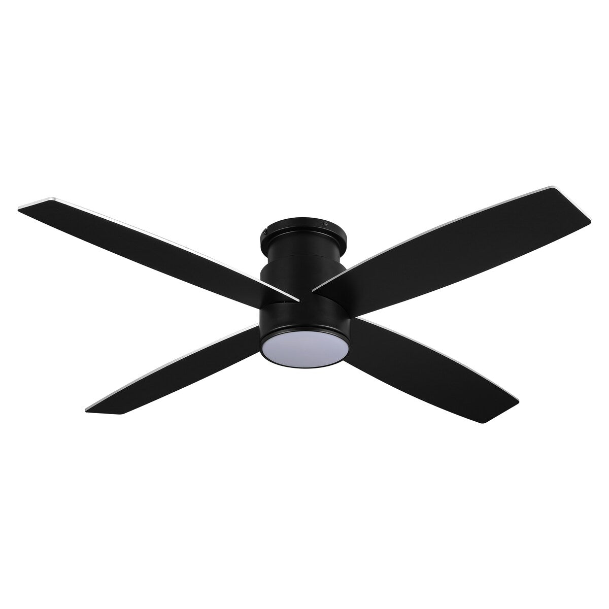WINGBO 44/52 Inch Flush Mount DC Ceiling Fan with Lights and Remote, 4 Reversible Blades