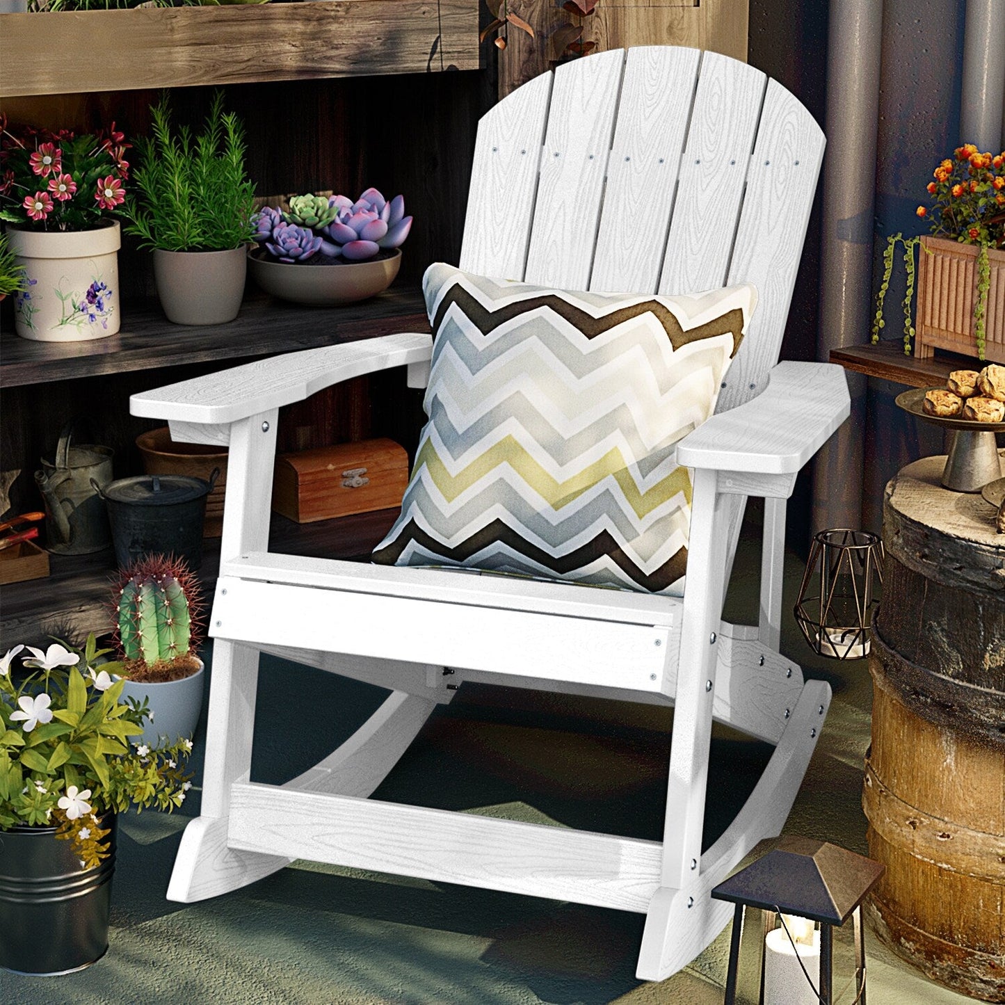 WINSOON All Weather Outdoor Rocking Chair, Set of 2