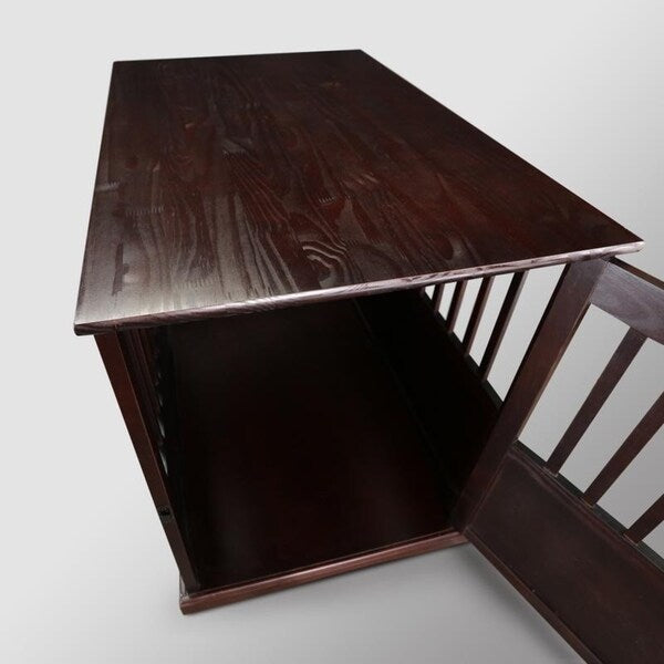Wooden Pet Crate End Table with Lockable Door