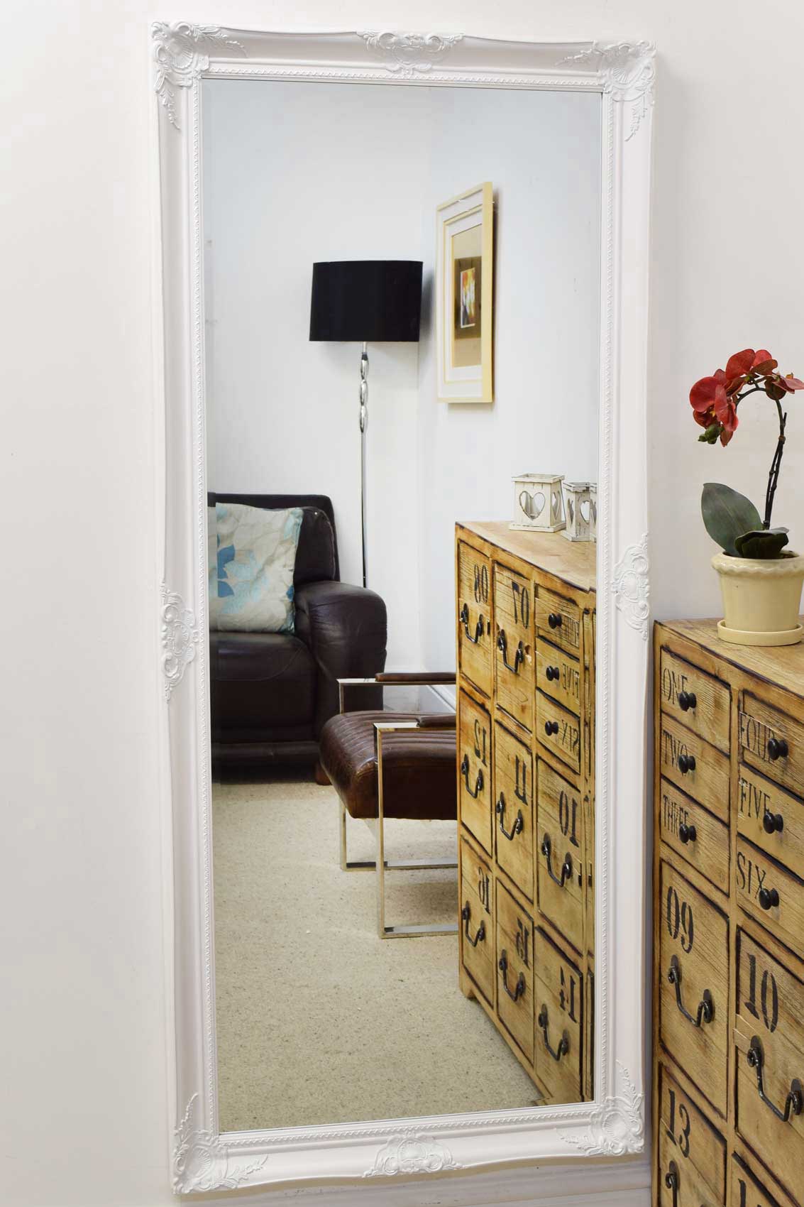 Ella White Classic Dress Mirror 168 x 76 CM