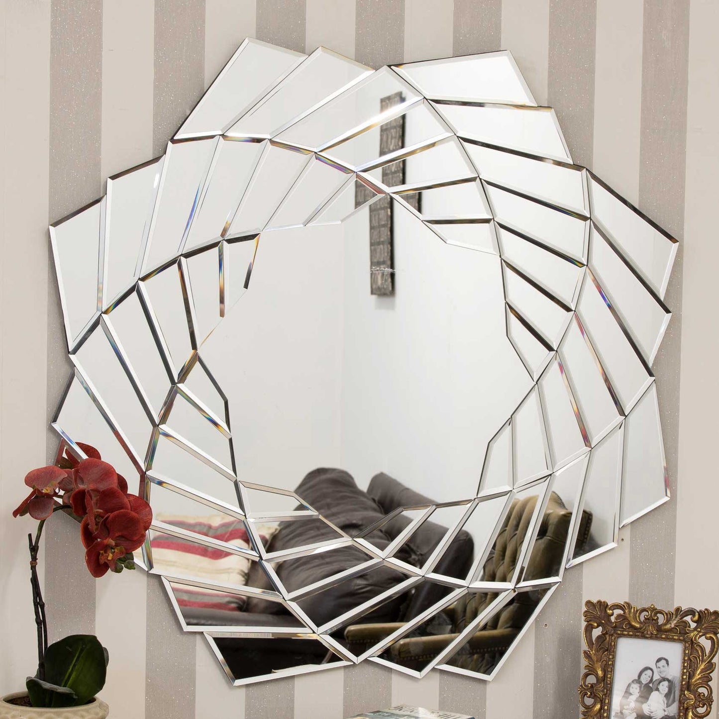 All Glass Aperture Star Modern Mirror 90 x 90 CM