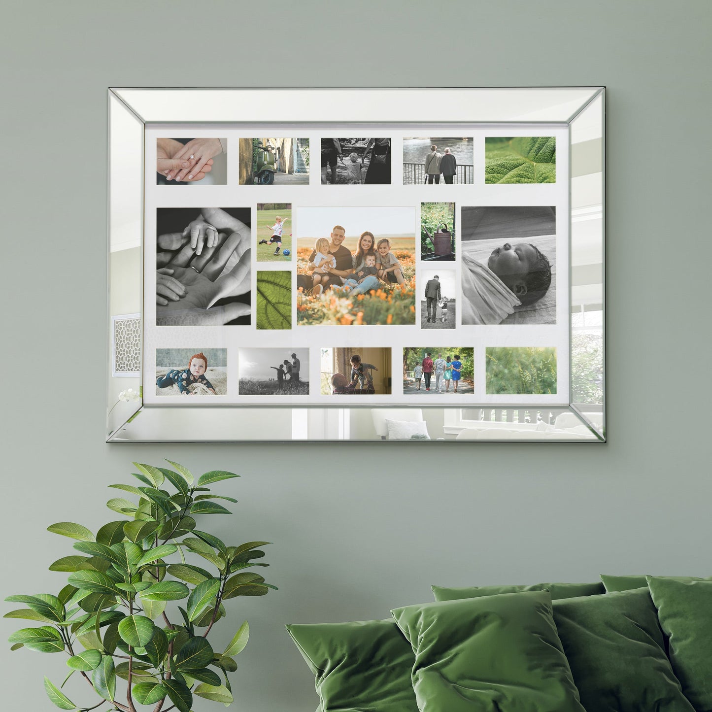 Vista All Glass Elegant Collage Picture Frame 107 x 76 CM