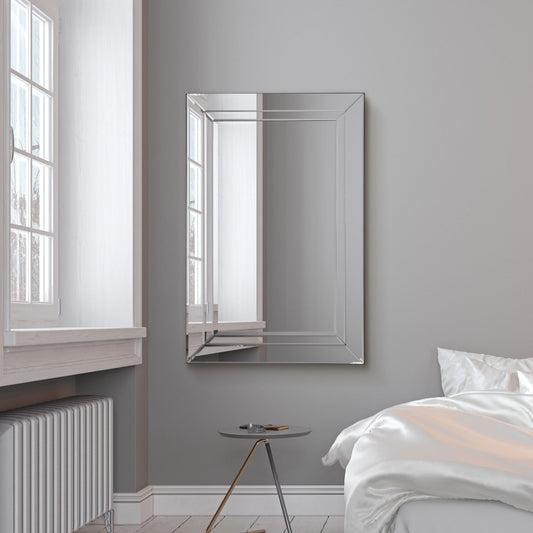 Reacher All Glass Wall Mirror 90 x 60 CM