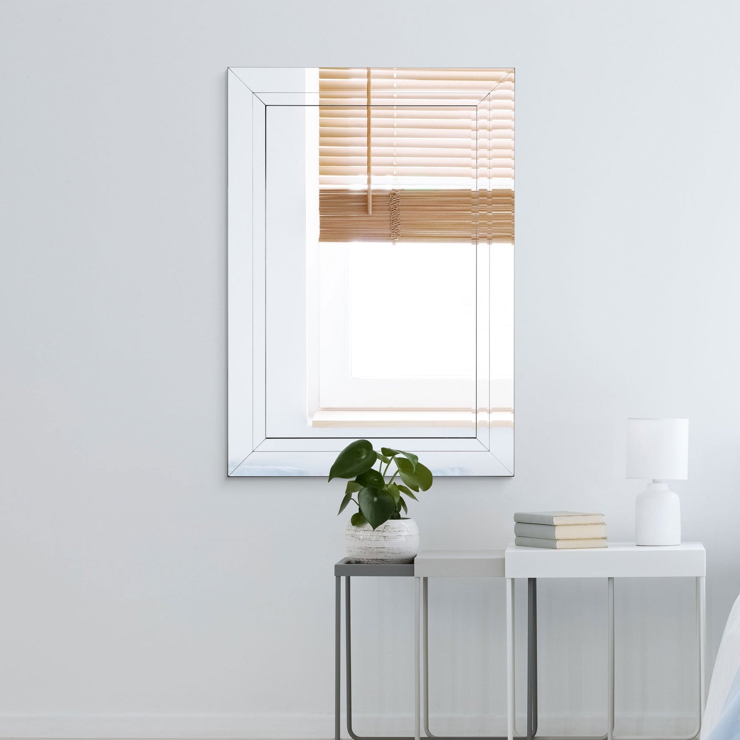 Reacher All Glass Large Wall Mirror 100 x 70 CM