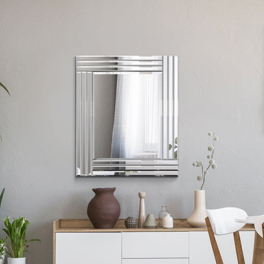 Mason All Glass Triple Edge Bevelled Mirror 68 x 58 CM