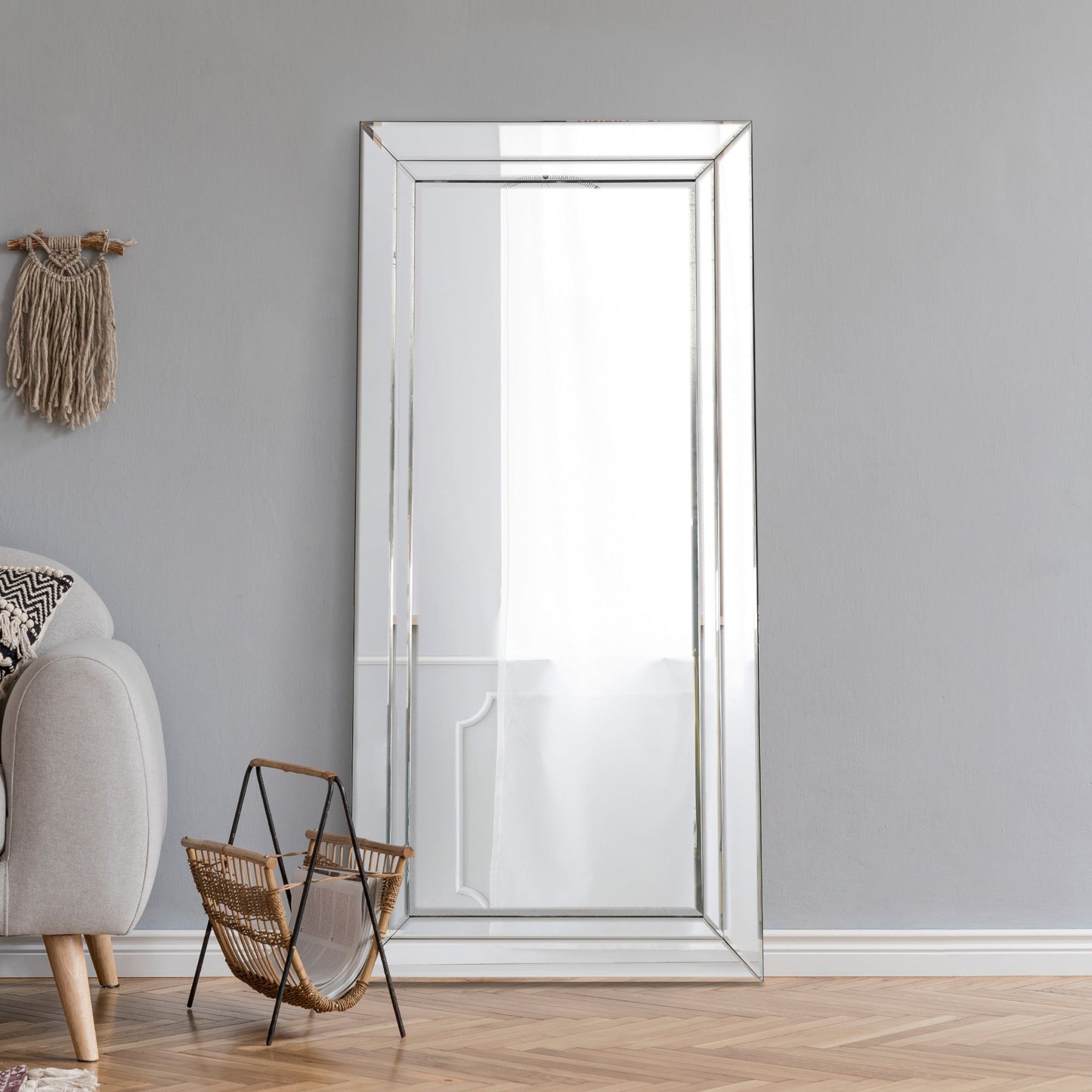 Reacher All Glass Full Length Mirror 174 x 85 CM