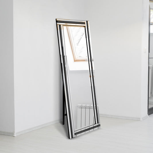 Arthur Black and Mirror Triple Bevel Free Standing Cheval Dress Mirror 5ft7 x 1ft11 170cm x 58cm