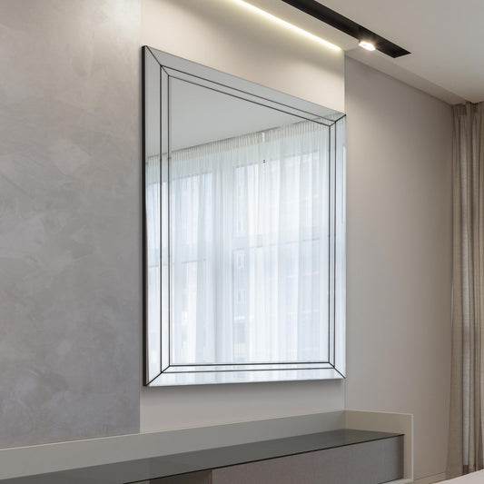 Reacher All Glass Double-Edged Venetian Wall Mirror 144 x 115.5 CM