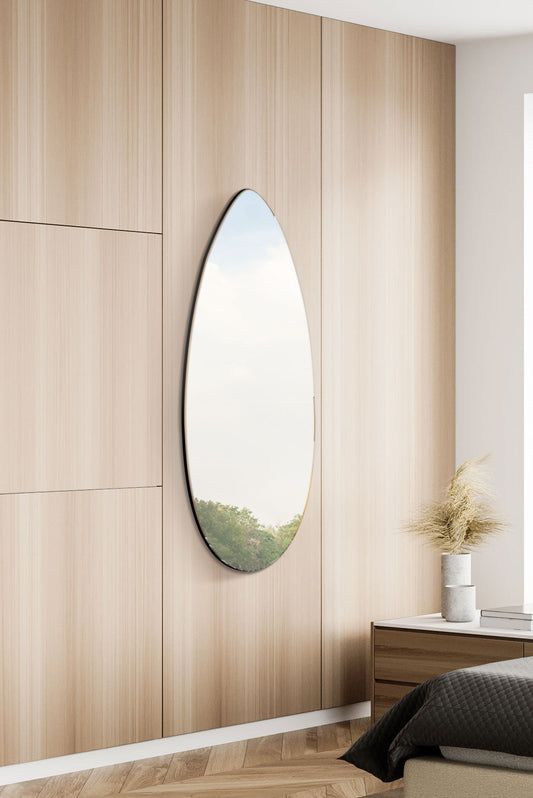 The Tear Drop - Frameless Glass Wall Mirror 47 X 18 (120CM X 45CM)