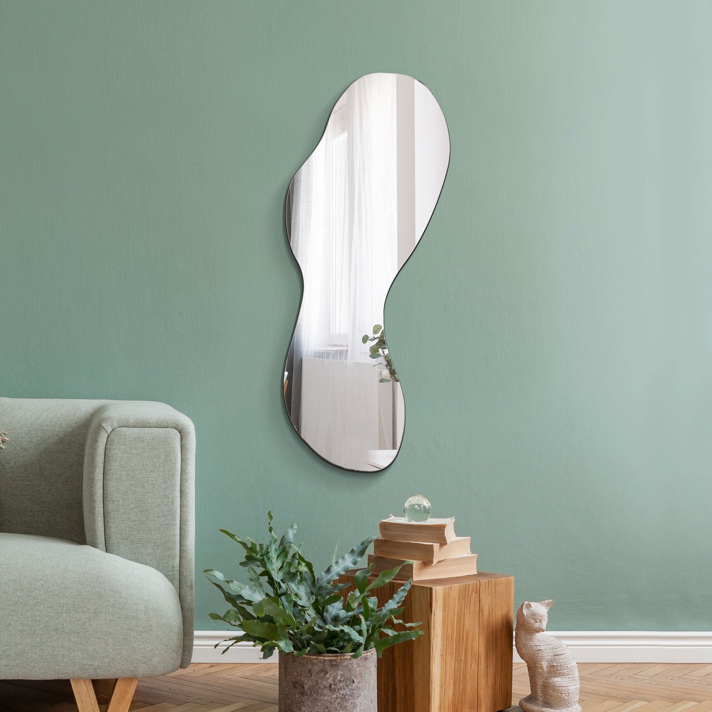 The Ruben - Frameless Pond Wall Mirror 63 X 24 (160CM X 60CM)