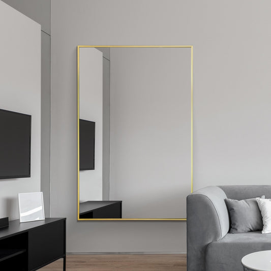 The Raya - Gold Aluminium Edged Wall Mirror 47 X 31 (120CM X 80CM)