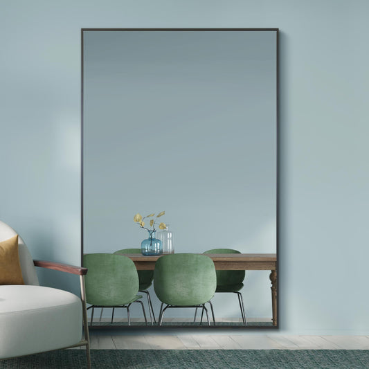The Raya - Black Aluminium Edged Wall Mirror 47 X 31 (120CM X 80CM)