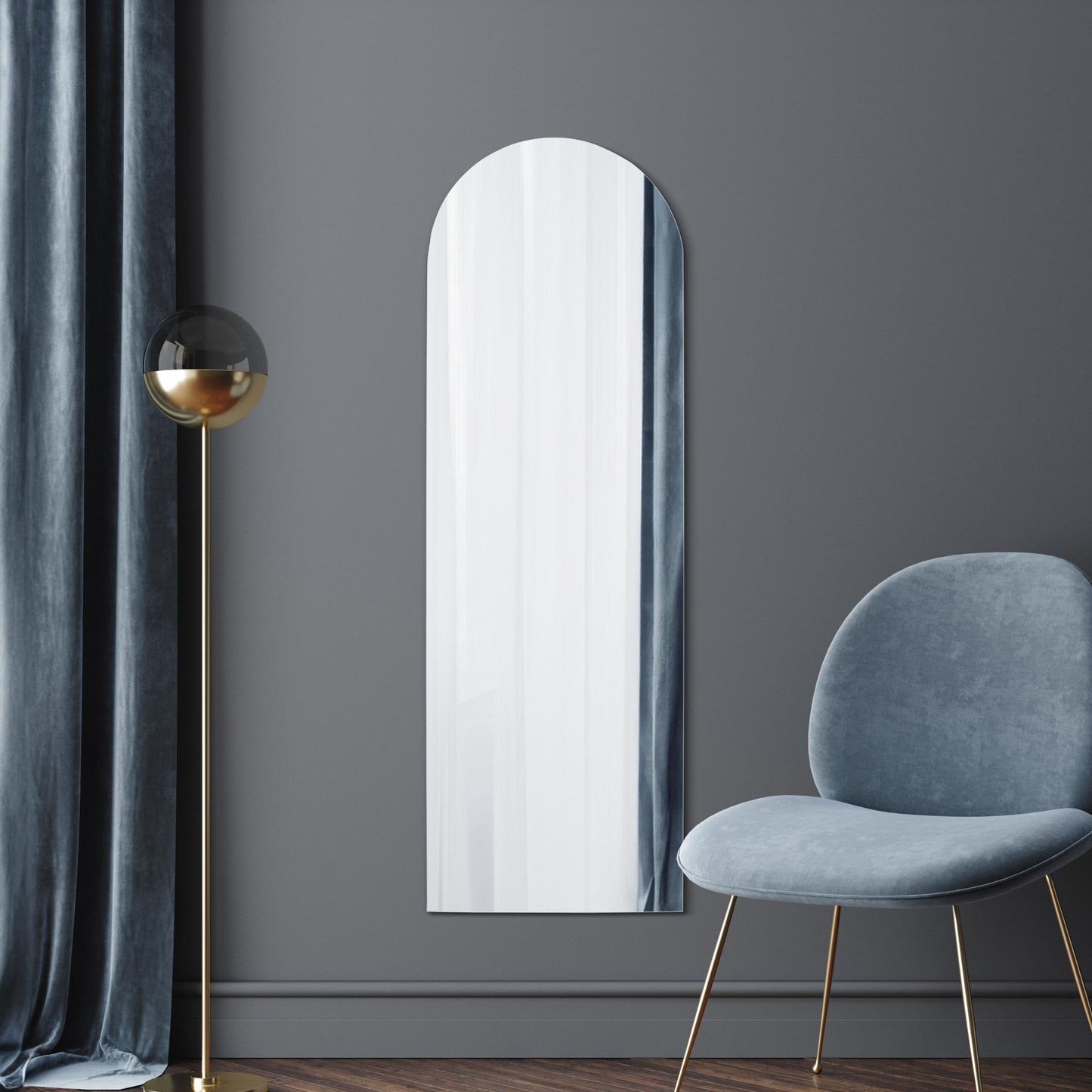 The Perry - Frameless Arched Leaner/Wall Mirror 59 X 20 (150CM X 50CM)