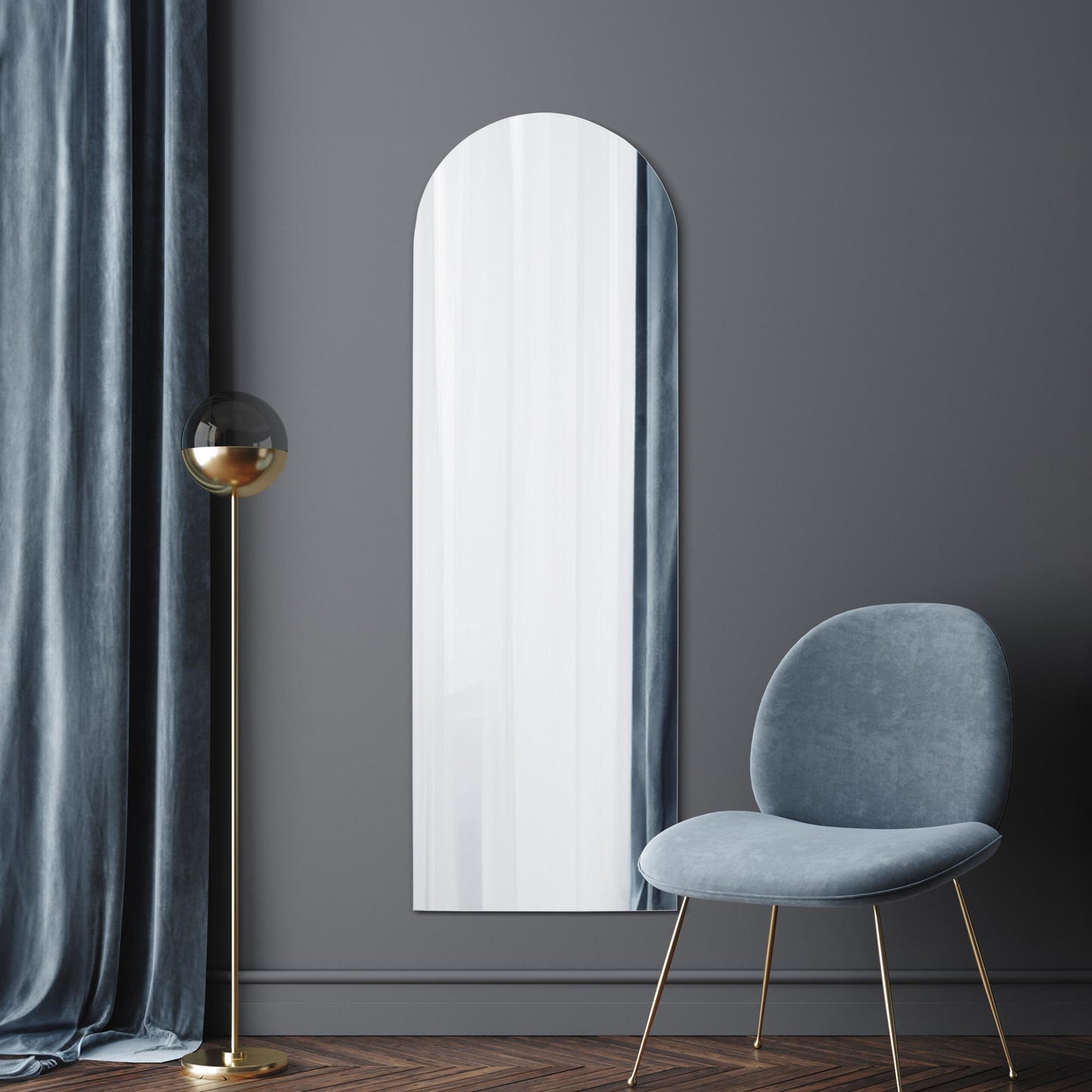 The Perry - Frameless Arched Leaner/Wall Mirror 70 X 24 (180CM X 60CM)