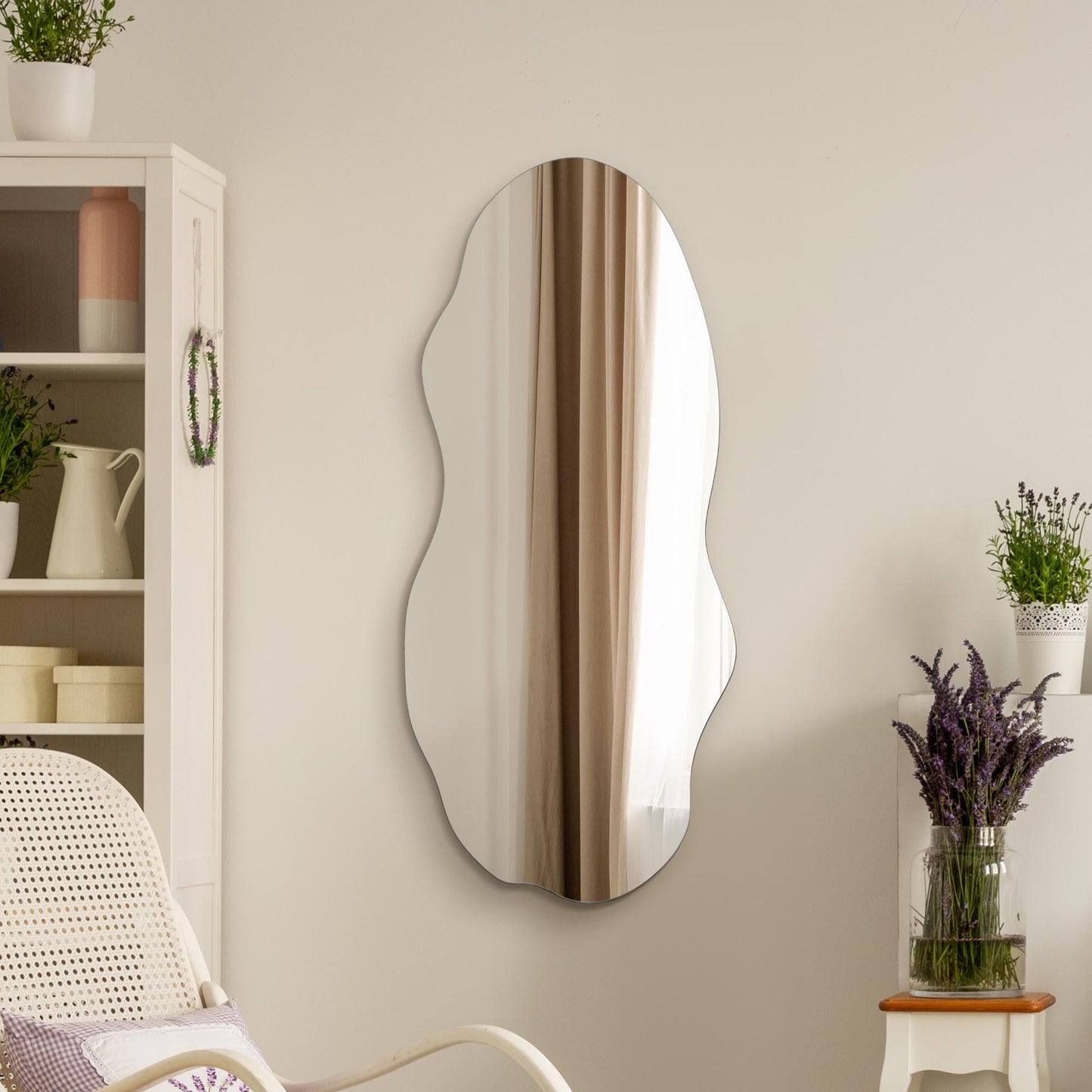 The Ruben - Frameless Pond Wall Mirror 39 X 18 (100x45CM)