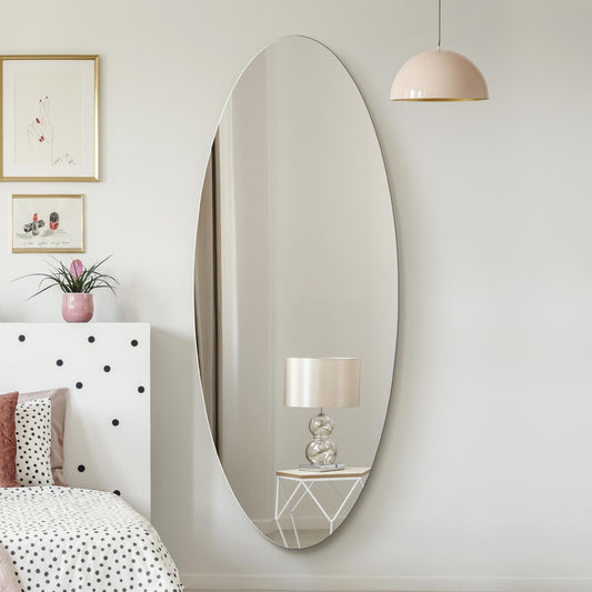 The Avery - Frameless Oval Wall Mirror 71 X 28 (180x70CM)