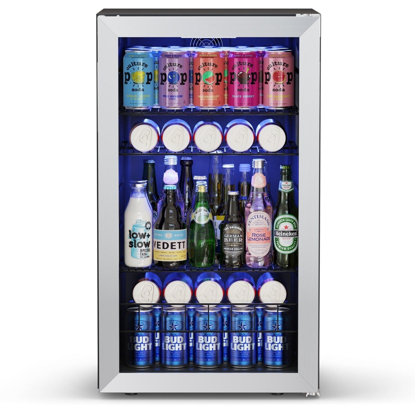 Yeego 19 Inch 140 Cans Single Zone Freestanding Beverage Cooler Refrigerator - 19 inch