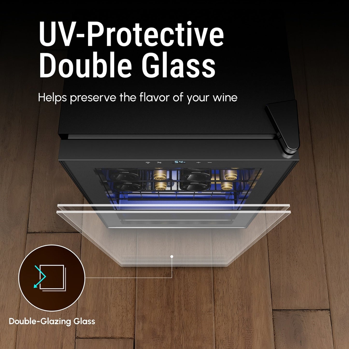 17 Inch Wine/Beverage Refrigerator, 20 Bottles, Freestanding, Digital Temperature Control