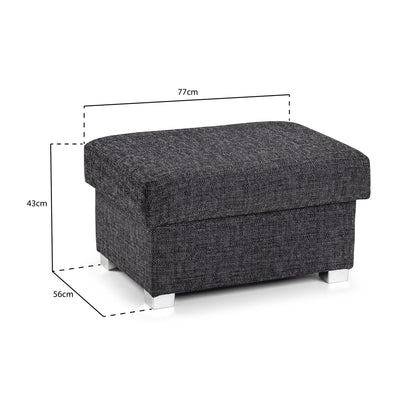 York Sofa Grey Footstool