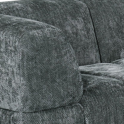 Chloe Corner Sofa with Moveable Footstool in Charcoal