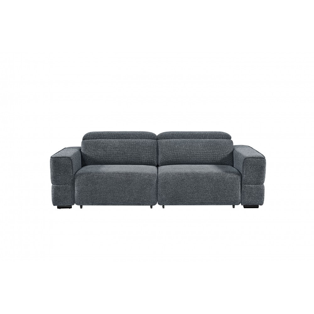 Ophelia Electric Reclining 3 Seater Sofa in Chenille Charcoal