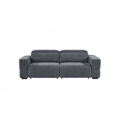 Ophelia Electric Reclining 3 Seater Sofa in Chenille Charcoal