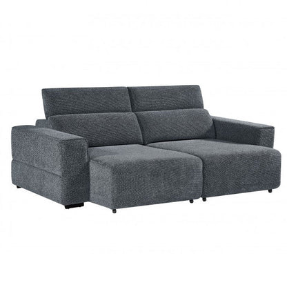 Ophelia Electric Reclining 3 Seater Sofa in Chenille Charcoal