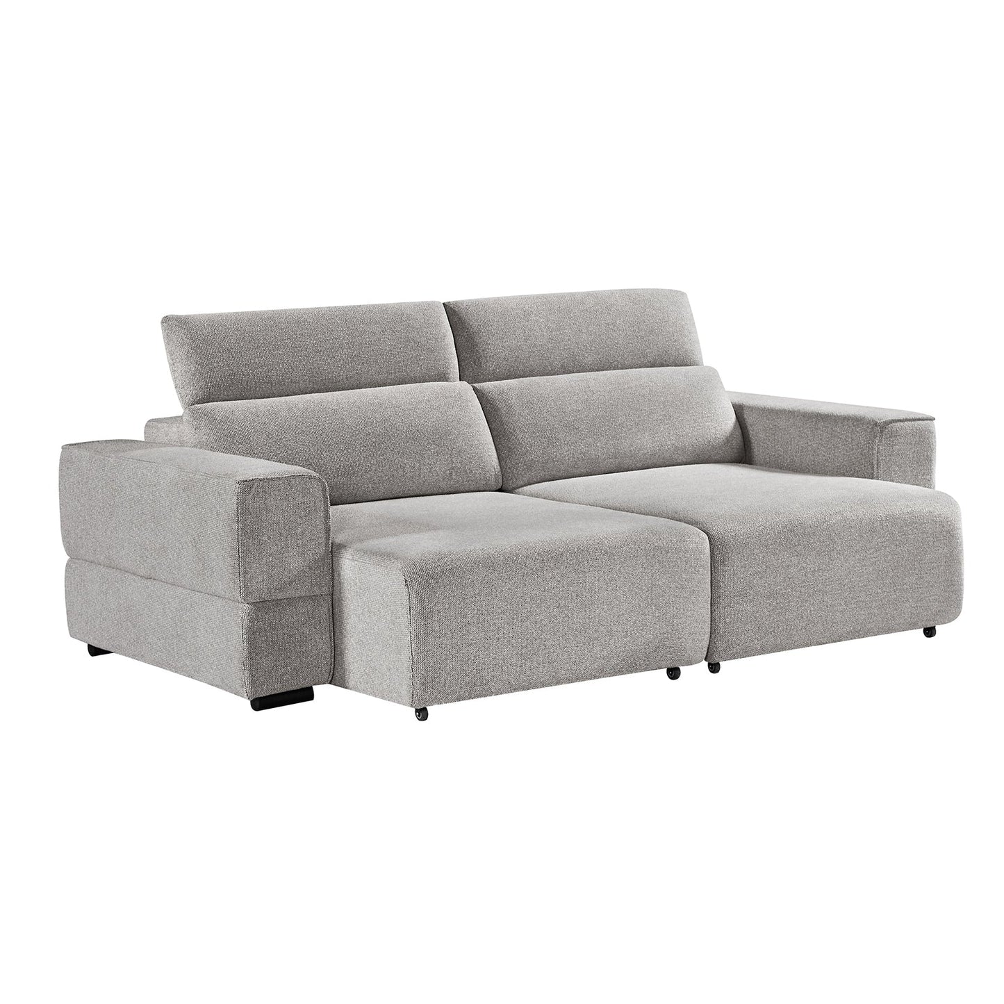 Ophelia Electric Reclining 3 Seater Sofa in Chenille Stone