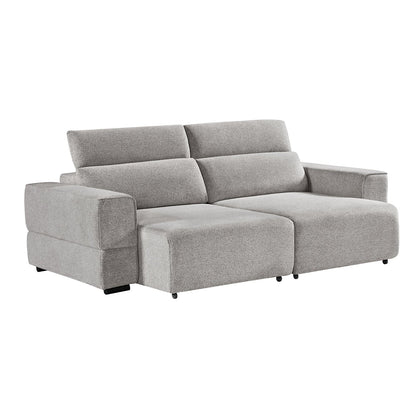 Ophelia Electric Reclining 3 Seater Sofa in Chenille Stone
