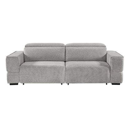 Ophelia Electric Reclining 3 Seater Sofa in Chenille Stone