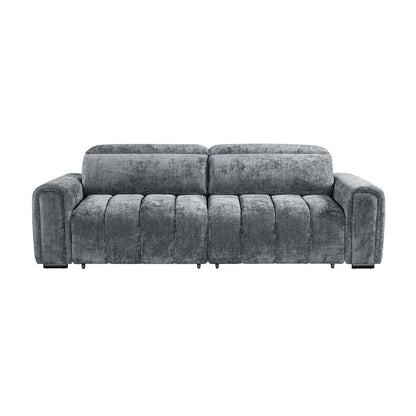 Molly Electric Reclining 3 Seater Sofa with Adjustable Headrests in Charcoal