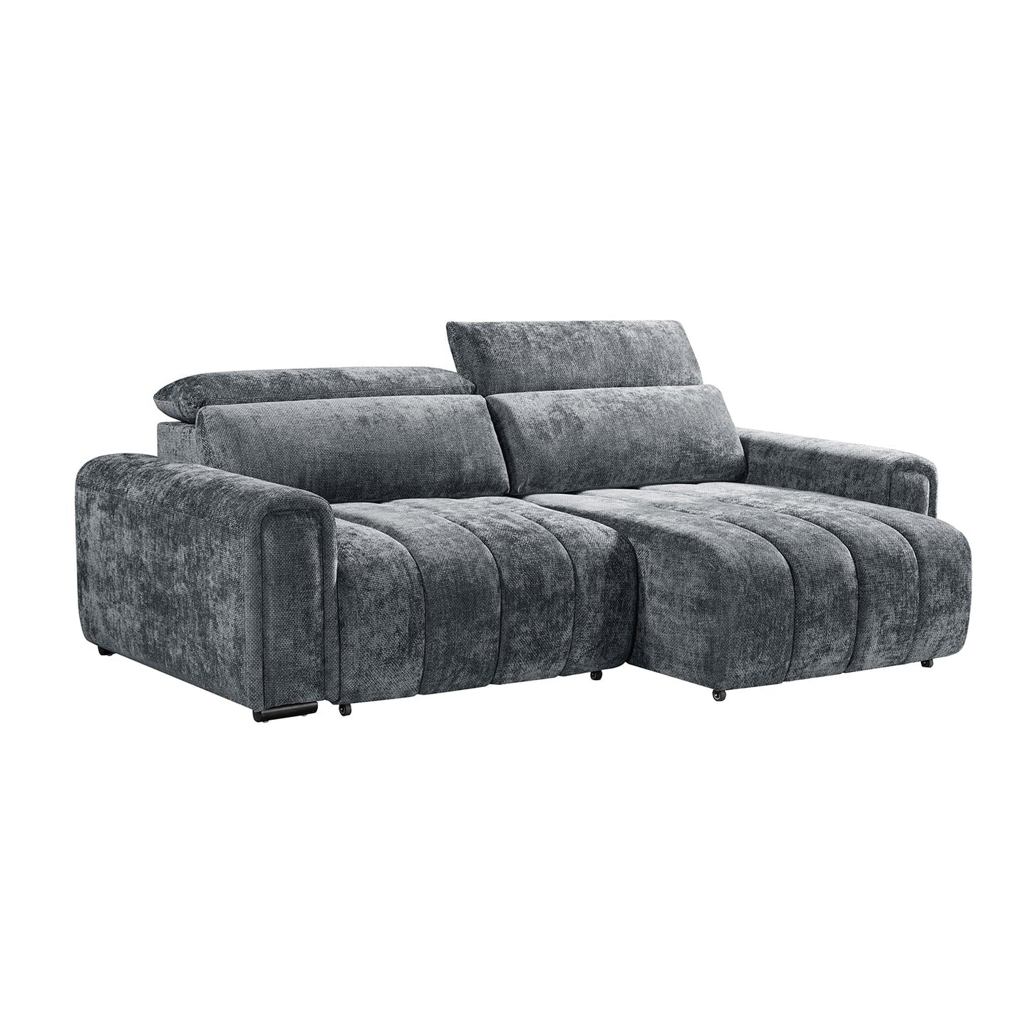 Molly Electric Reclining 3 Seater Sofa with Adjustable Headrests in Charcoal