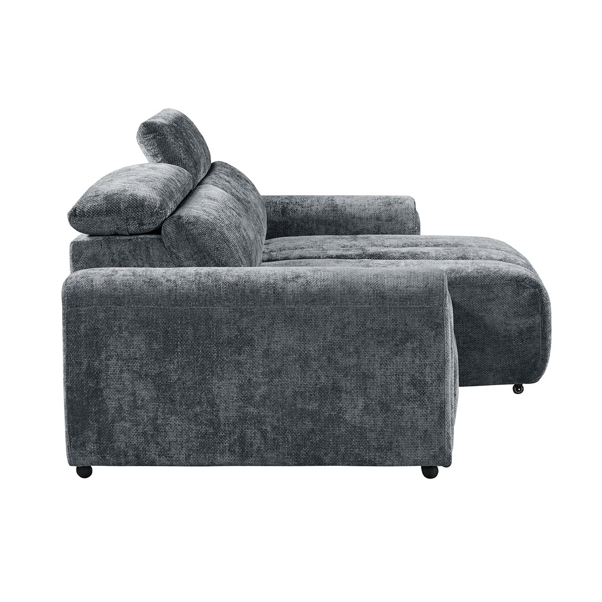 Molly Electric Reclining 3 Seater Sofa with Adjustable Headrests in Charcoal