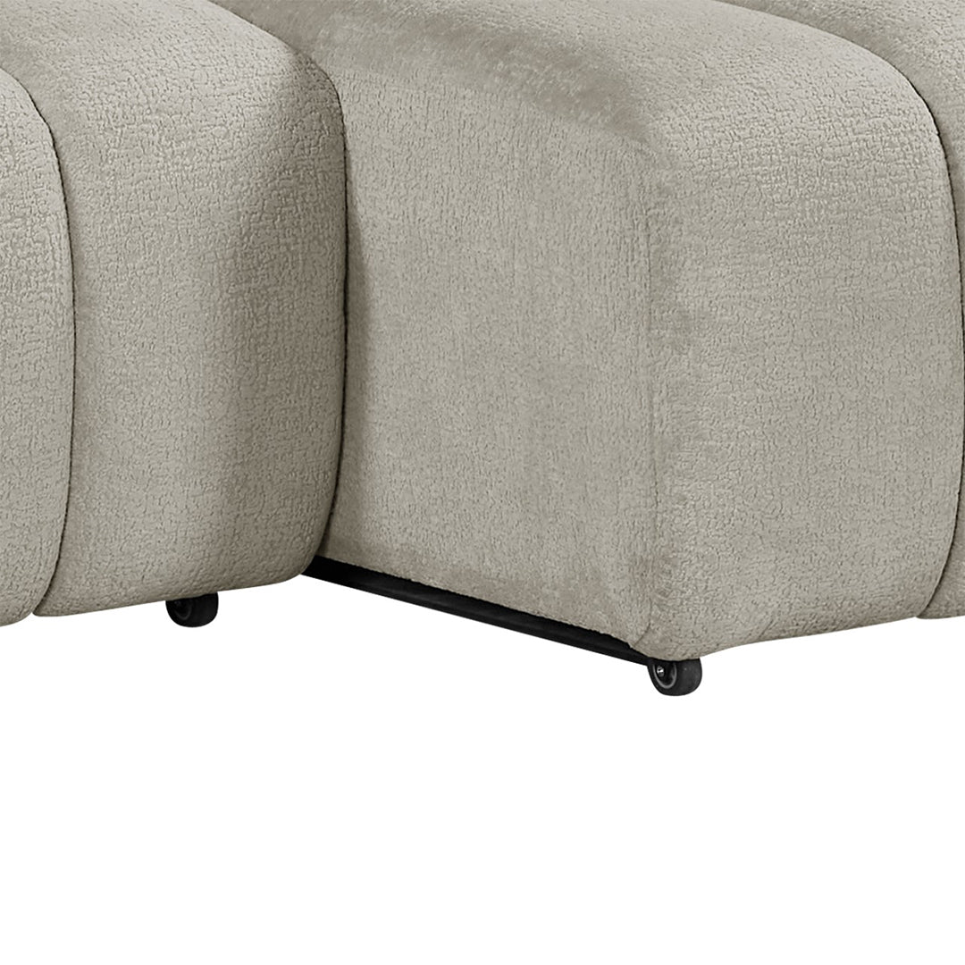 Molly Electric Reclining 3 Seater Sofa with Adjustable Headrests in Textured Chenille Oatmeal
