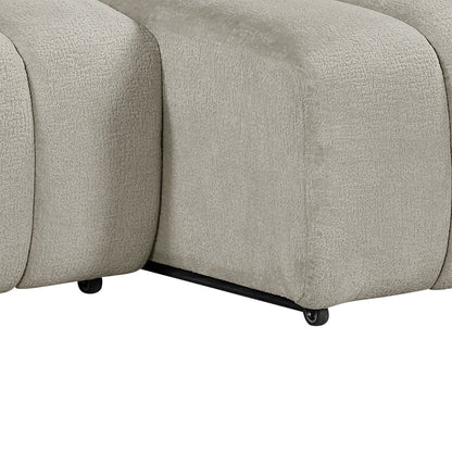 Molly Electric Reclining 3 Seater Sofa with Adjustable Headrests in Textured Chenille Oatmeal
