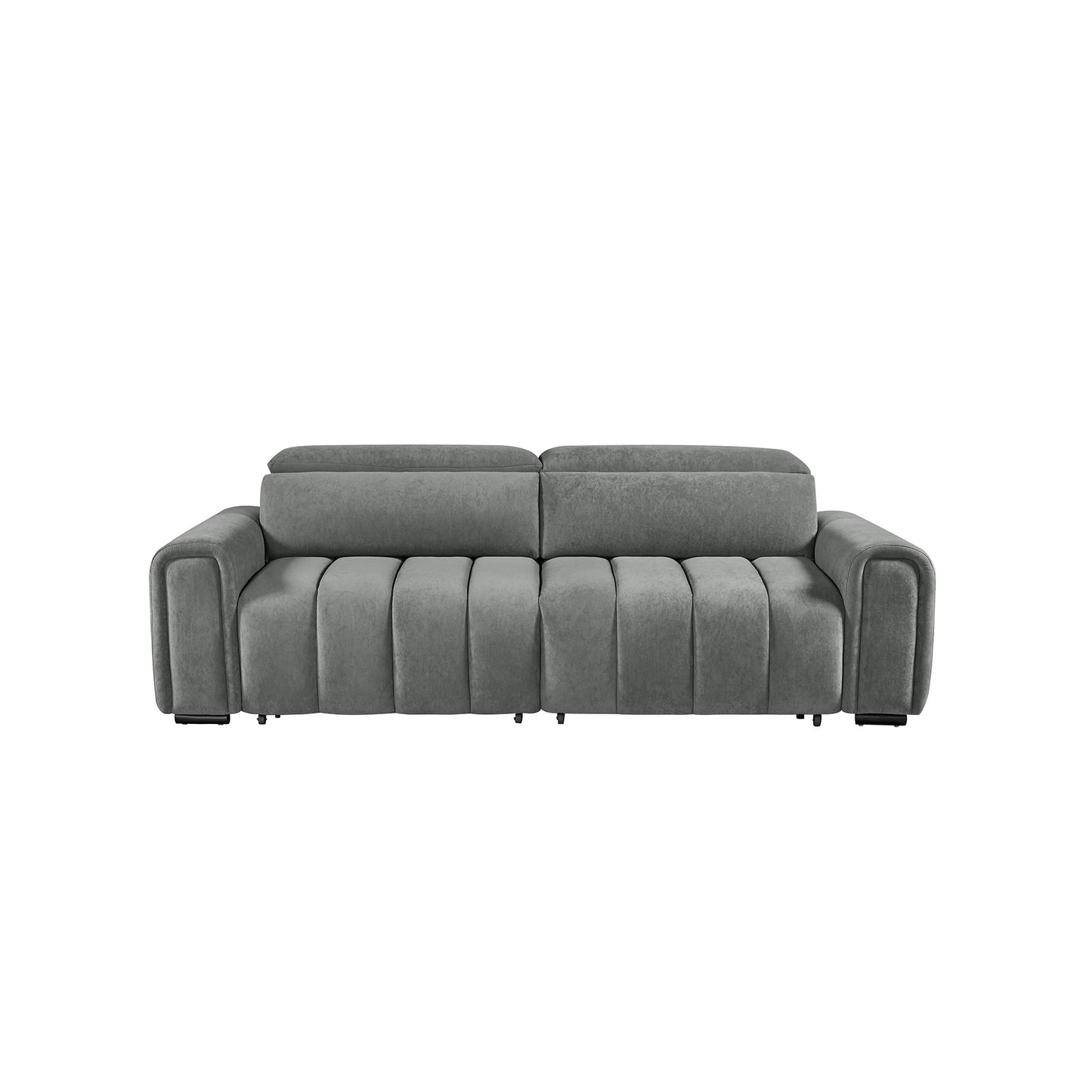 Molly Electric Reclining 3 Seater Sofa in Soft Brushed Suede Effect Grey